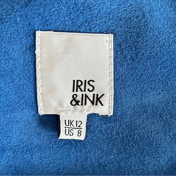 Iris And Ink Blue Suede Dress Size 8 - Picture 11 of 11